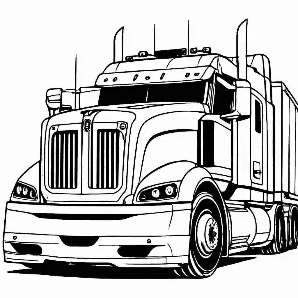Tractor Trailers coloring pages